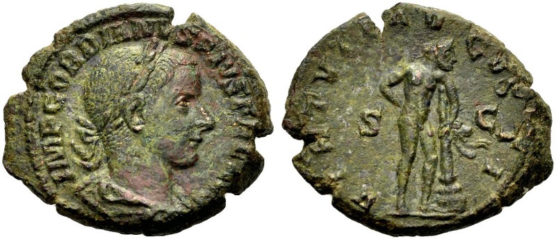 KAISERZEIT. Gordianus III., 238-244. As, ca. 240-244 Rom. Drap. Büste mit L. n. ...
