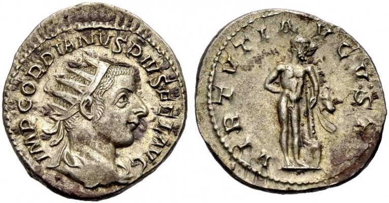 KAISERZEIT. Gordianus III., 238-244. Antoninian, 241-243. Drap. Büste mit Strahl...