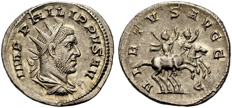 KAISERZEIT. Philippus I. Arabs, 244-249. Antoninian, 247. Drap., gep. Büste mit ...
