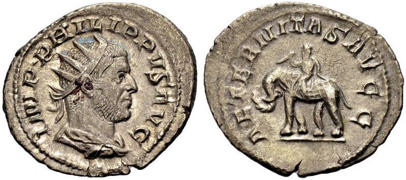 KAISERZEIT. Philippus I. Arabs, 244-249. Antoninian, 247-249. Drap. Büste mit St...