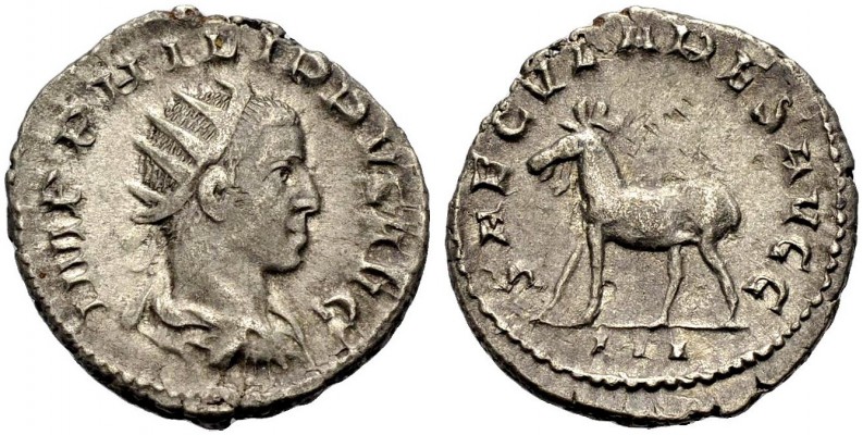 KAISERZEIT. Philippus I. Arabs, 244-249. Antoninian, für Philippus II., 248. Rom...