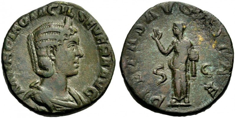KAISERZEIT. Otacilia Severa, 244-249, Gattin Philippus I. As, Rom. Drap. Büste m...