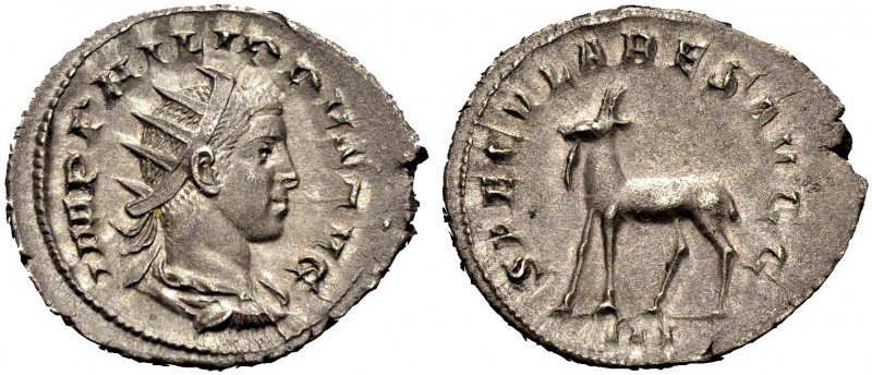 KAISERZEIT. Philippus II., 247-249. Antoninian, 248. Rom. IMP PHILIPPVS AVG Drap...