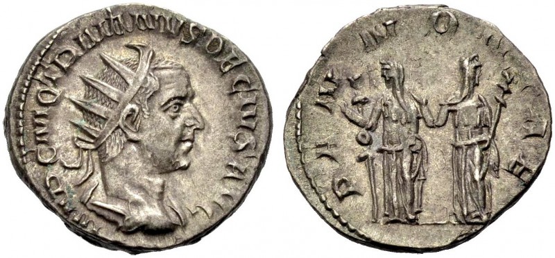 KAISERZEIT. Traianus Decius, 249-251. Antoninian. Rom. Drap., gep. Büste mit Stk...
