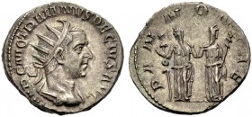 KAISERZEIT. Traianus Decius, 249-251. Antoninian. Rom. Drap., gep. Büste mit Stkr. n. r. PANNONIAE Die beiden Pannoniae stehen nebeneinander, nach lin...
