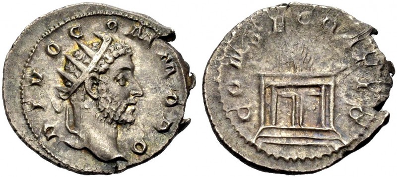 KAISERZEIT. Traianus Decius, 249-251. Antoninian, 249-251, für Divus Commodus. D...