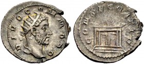 KAISERZEIT. Traianus Decius, 249-251. Antoninian, 249-251, für Divus Commodus. DIVO COMMODO Büste mit Strkr. n. r. Rv. CONSECRATIO Altar mit Flammen. ...