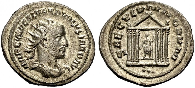 KAISERZEIT. Volusianus, 251-253. Antoninian, Antiochia. Drap. Büste mit Strkr. n...