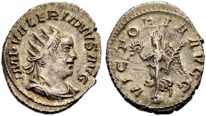 KAISERZEIT. Valerianus I., 253-260. Antoninian, Antiochia. IMP VALERIANVS AVG Dr...