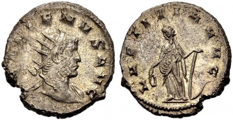 KAISERZEIT. Gallienus, 253-268. Antoninian, Mailand. GALLIENVS AVG Büste mit Sch...