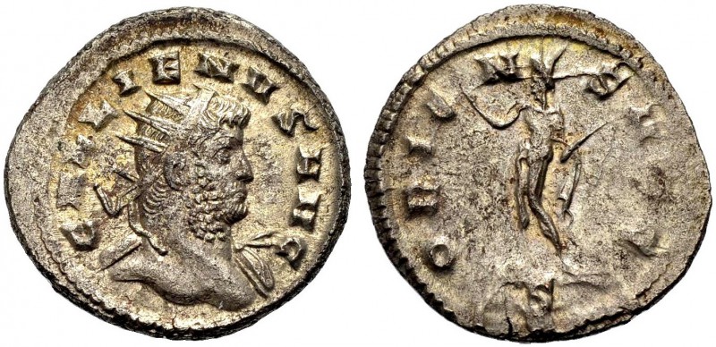 KAISERZEIT. Gallienus, 253-268. Antoninian, Mailand. GALLIENVS AVG Büste mit Str...