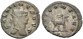 KAISERZEIT. Gallienus, 253-268. Antoninian. Gep. Büste mit Strkr. GALLIENVS AVG n.r. Rv. IOVI CONS AVG/G Ziegenbock n.r. 2,61 g. RIC V/1,149,207, C. 3...