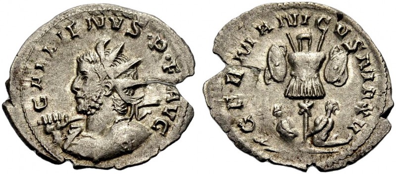 KAISERZEIT. Gallienus, 253-268. Antoninian, Köln, 258. Gep. Büste mit Strkr. n.r...