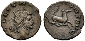 KAISERZEIT. Gallienus, 253-268. Antoninian, Rom. GALLIEN(VS AVG) Kopf mit Strkr. n. r. Rv. (NEPTVNI) CONS AVG Hippokamp n. r. 2,17 g. RIC V/2,152,245,...