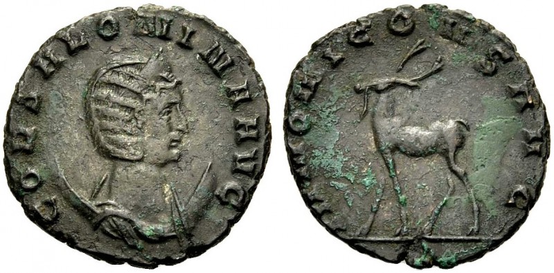 KAISERZEIT. Salonina, Gattin des Gallienus, 253-268. Antoninian, nach 260. Drap....