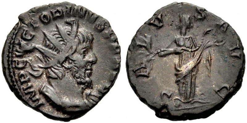 KAISERZEIT. Victorinus, 268-270. Antoninian, 269-270. Mz. II. Gep. Büste mit Sch...