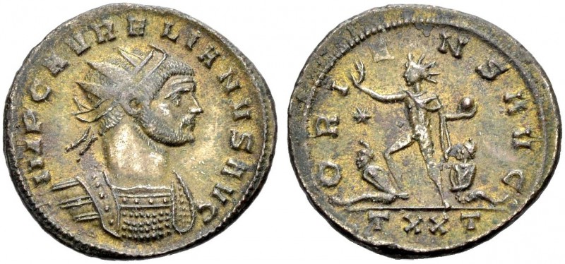 KAISERZEIT. Aurelianus, 270-275. Aurelianus, Ticinum, 272. Gep. Büste mit Strkr....