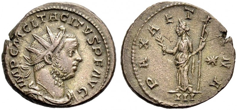 KAISERZEIT. Tacitus, 275-276. Antoninian, Lugdunum. Drap., gep. Büste mit Strkr....
