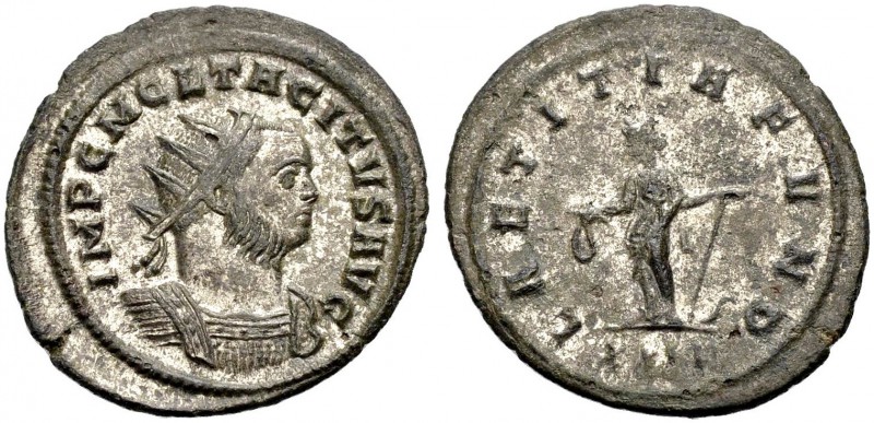 KAISERZEIT. Tacitus, 275-276. Antoninian. Gep. Büste mit Strkr. n.r. Rv. LAETITI...