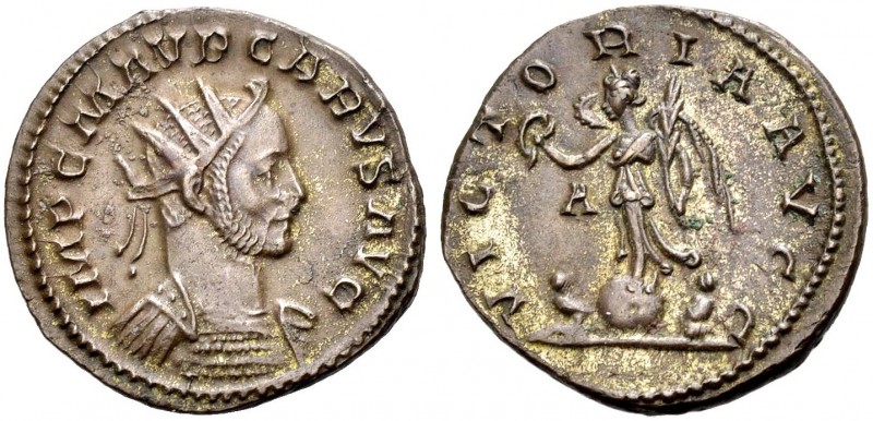 KAISERZEIT. Carus, 282-283. Antoninian, Lugdunum. Gep. Büste mit Strkr. n. r. IM...