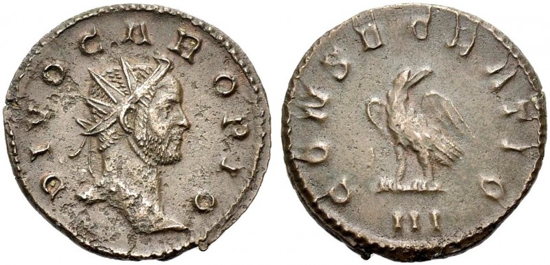 KAISERZEIT. Carus, 282-283. Antoninian, postum, Lyon, 284. DIVO CARO PIO Kopf mi...