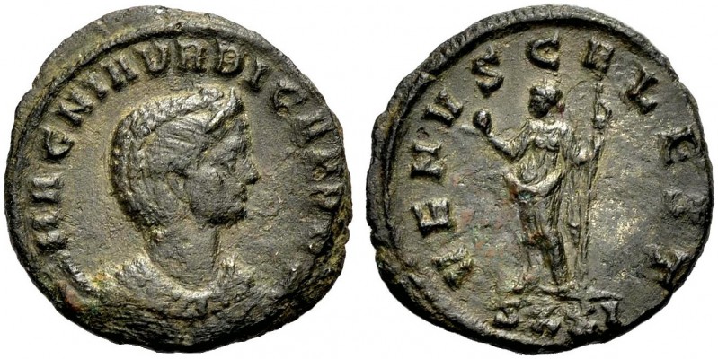 KAISERZEIT. Magnia Urbica, Gem. des Carinus. Antoninian, Ticinum, 284. Büste im ...