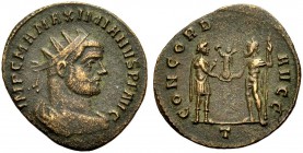 KAISERZEIT. Maximianus Herculius, 286-305. Radiatus, 284-285 Ticinum. Drap. Büste n.r. mit Strkr., von hinten gesehen. IMP CMA MAXIMIANVS PF AVG Rv. C...