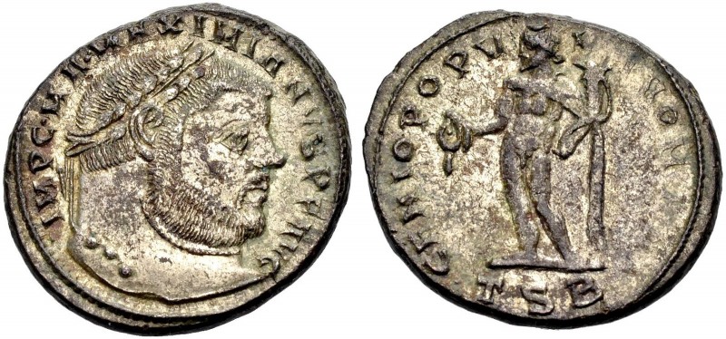 KAISERZEIT. Maximianus Herculius, 286-305. Follis, 298-299 Thessalonika. Büste m...