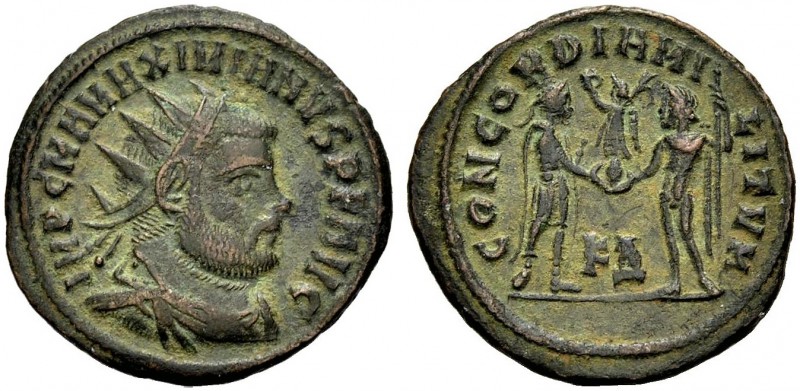 KAISERZEIT. Maximianus Herculius, 286-305. Teilstück, 295-299 Kyzikos. Drap., ge...