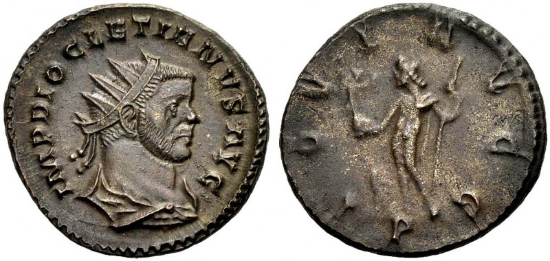 KAISERZEIT. Diocletianus, 284-305. Aurelianus, Lugdunum. Gep. Büste mit Strkr. n...