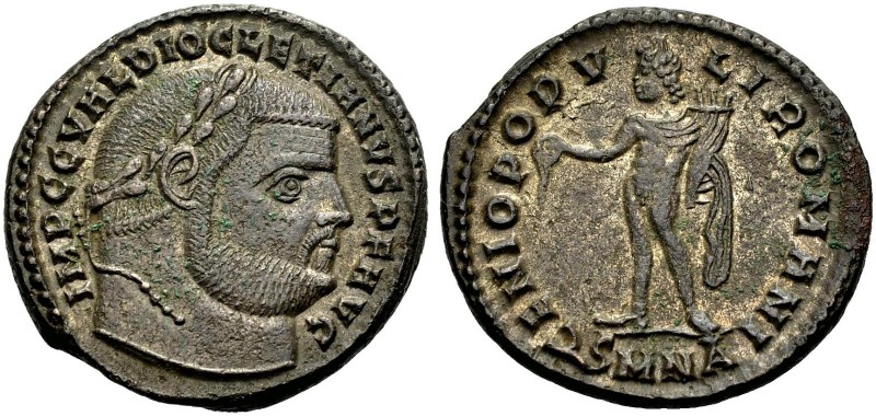 KAISERZEIT. Diocletianus, 284-305. Follis, ca. 303-304 Nikomedia. Kopf mit L. n....