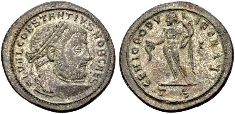 KAISERZEIT. Constantius I. Caesar, 293-305. Follis, 302-303, Thessalonika. Büste...
