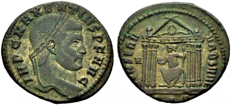 KAISERZEIT. Maxentius, 306-312. Nummus, 310-311 Rom. Büste mit L. n. r. IMP C MA...