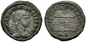 KAISERZEIT. Romulus, Sohn des Maxentius. Drittel-Nummus, postum, 310. DIVO ROMVLO N V (nobilissimo viro) BIS CONS Kopf n.r. Rv. AETERNAE - MEMORIAE Gr...