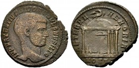 KAISERZEIT. Romulus, Sohn des Maxentius. Nummus, postum, 310-312 Ostia. Barhäuptige Büste n. r. IMP MAXENTIVS DIVO ROMVLO NV FILIO. Rv. AETERNA - MEMO...