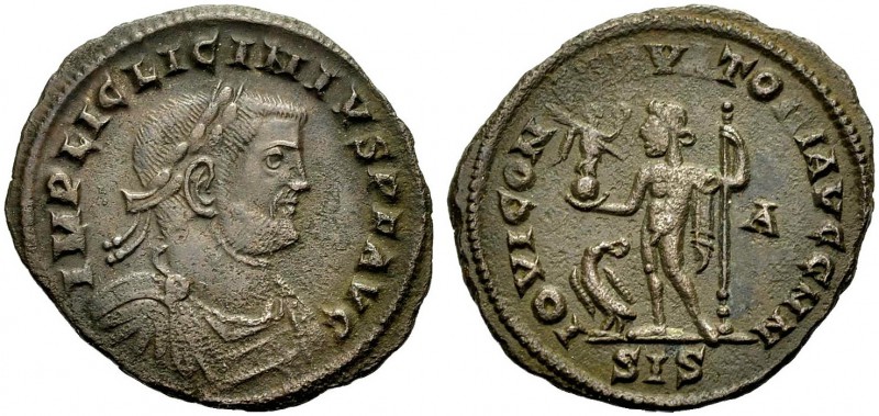 KAISERZEIT. Licinius I., 308-324. Follis, 313 Siscia. IMP LIC LICINIVS PF AVG Dr...