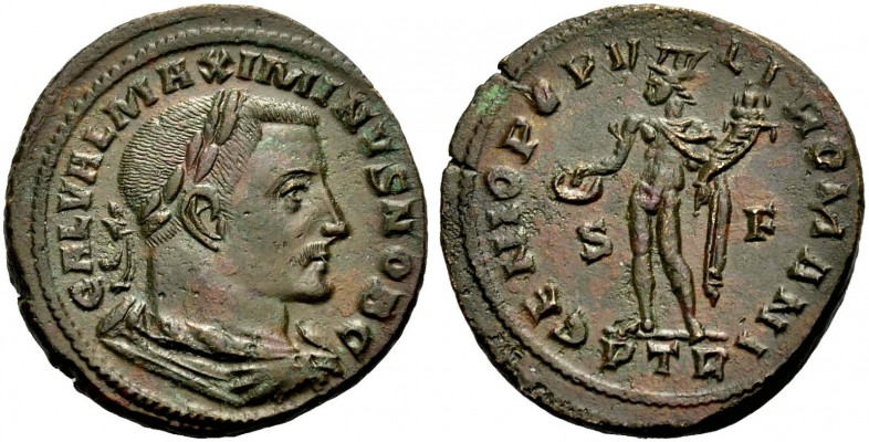 KAISERZEIT. Maximinus II. Daza Caesar, 305-309. Nummus, 305-307, Trier. Drap., g...