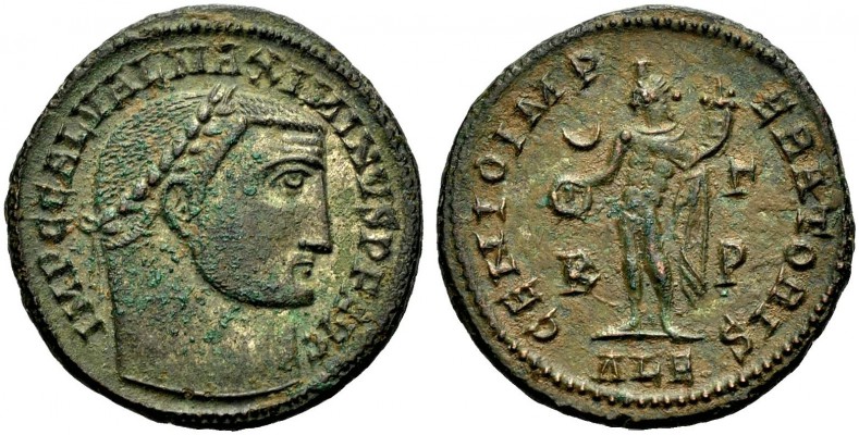 KAISERZEIT. Maximinus II. Daza Caesar, 305-309. Nummus, 308-310 Alexandria. Kopf...