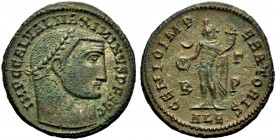 KAISERZEIT. Maximinus II. Daza Caesar, 305-309. Nummus, 308-310 Alexandria. Kopf mit Bart und L. n. r. IMP C GAL VAL MAXIMINVS PF AVG. Rv. GENIO IMP-E...