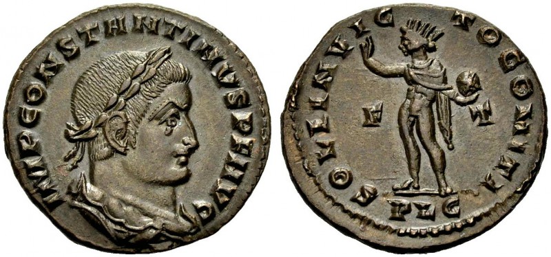 KAISERZEIT. Constantinus I. der Grosse, 307-337. Follis, 314-315, Lyon. Drap., g...