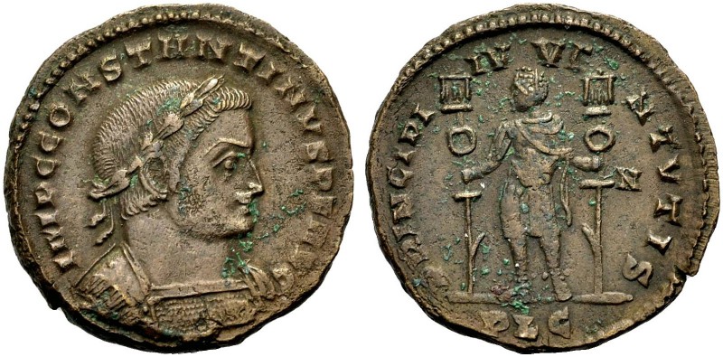 KAISERZEIT. Constantinus I. der Grosse, 307-337. Follis, ca. 307 Lugdunum. Gep. ...