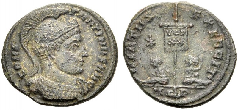 KAISERZEIT. Constantinus I. der Grosse, 307-337. Nummus, 320 Aquileia. Gep. Büst...