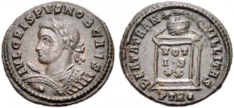 KAISERZEIT. Crispus, Caesar, 317-326. Nummus, 321-322 Trier. Gep. Büste n.l. mit...