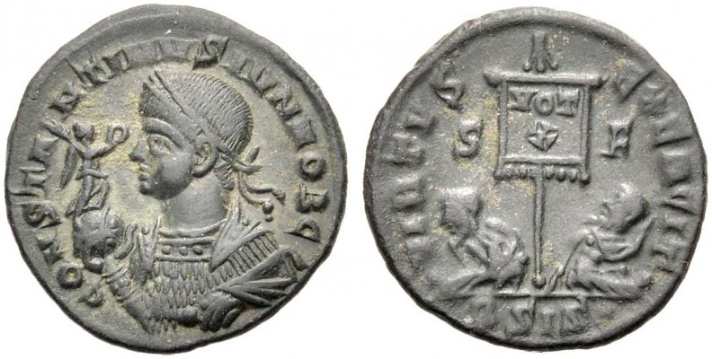 KAISERZEIT. Constantinus II. Caesar, 317-337. Nummus, 320. Siscia. CONSTANTINVS ...