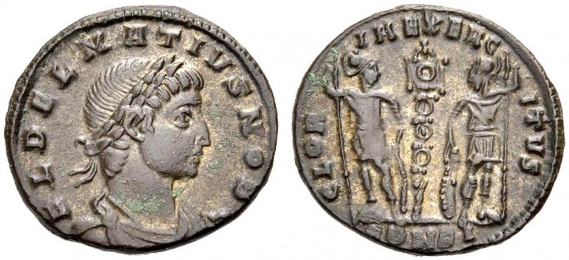 KAISERZEIT. Delmatius Caesar, 335-337. Nummus, 366-367 Konstantinopel. Drap., ge...