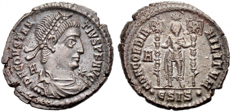 KAISERZEIT. Constantius II. Caesar, 324-337. Cententionalis, 350. Siscia. Drap.,...