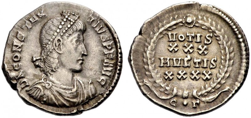 KAISERZEIT. Constantius II., 337-361. Siliqua, 351-355 Konstantinopel. Drap., ge...
