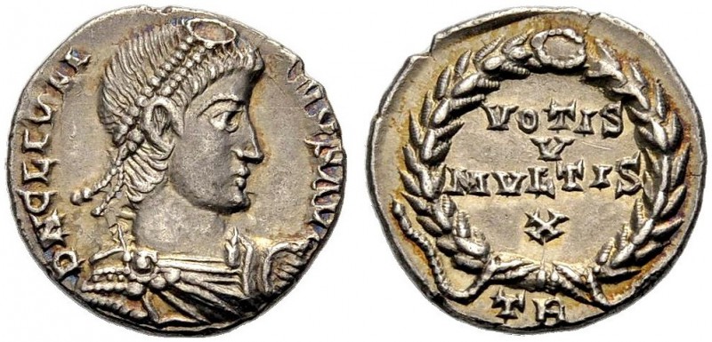 KAISERZEIT. Julianus II., 360-363. Reduzierte Siliqua, Trier. Drap., gep., bartl...