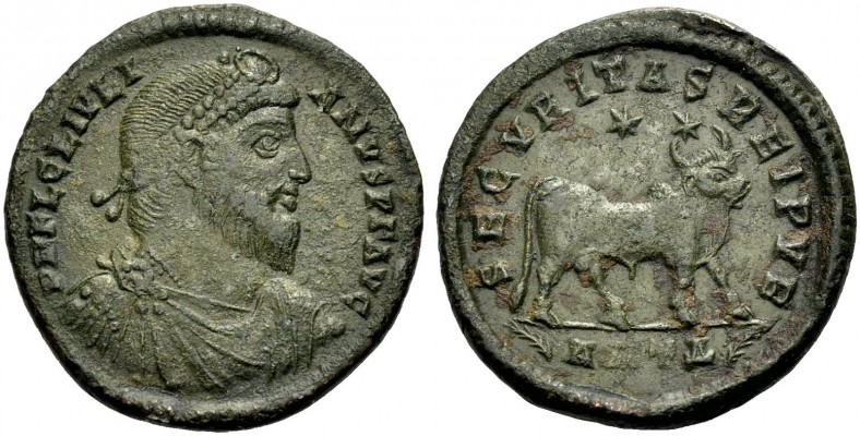 KAISERZEIT. Julianus II., 360-363. Nummus, Antiochia. Drap., gep. Büste mit Perl...