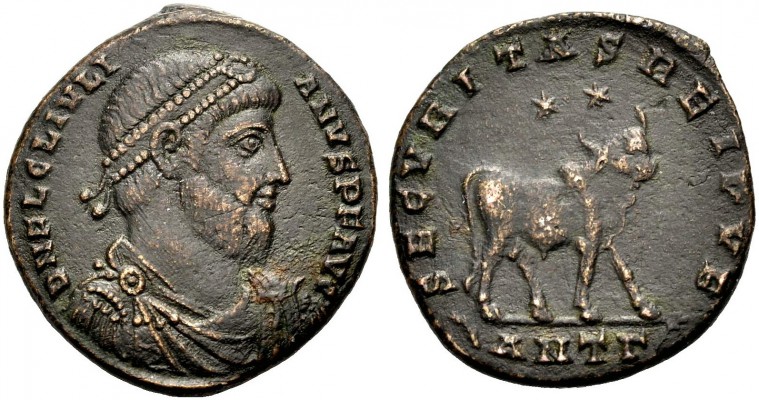 KAISERZEIT. Julianus II., 360-363. -Ein weiteres Exemplar, jedoch mit Zweig und ...